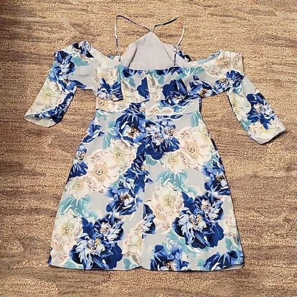 Cynthia Steffe Floral Ruffle Halter Dress Size 2 - Picture 6 of 9